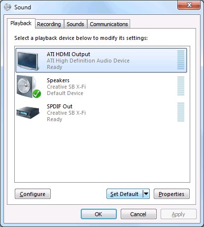 Windows Vista Digital Output Device No Sound